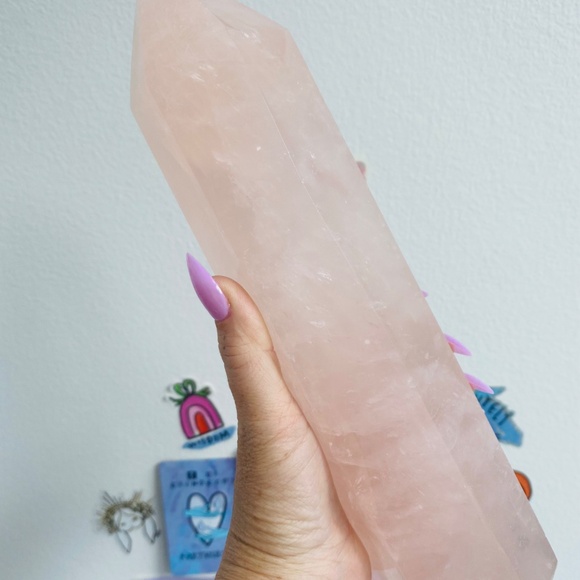CHUNKY XL LARGE Rose Quartz Crystal Tower! Heart Chakra Crystal. Bringer of love - Picture 6 of 6